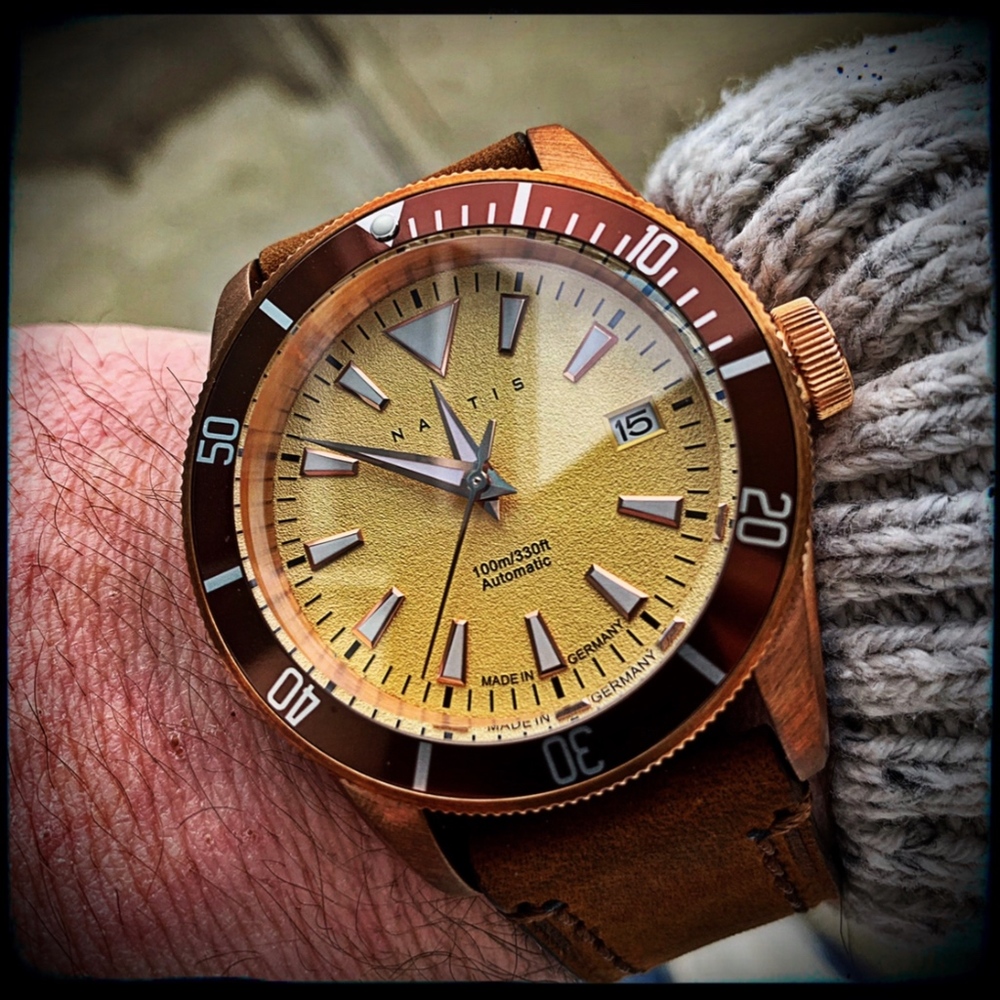 Men's Bronze Automatic Watch - Nautis Bronz-Matic